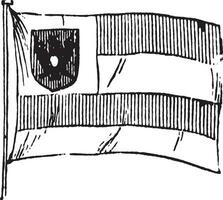 drapeau de Francfort, ancien illustration. vecteur