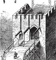 dessiner pont, ancien illustration. vecteur