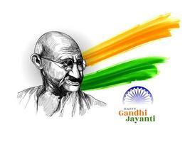 joyeux gandhi jayanti célébration saluant fond moderne vecteur