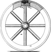 caoutchouc fabriqué roue pneu, ancien illustration. vecteur