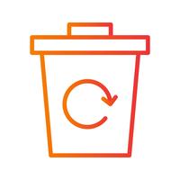 icône de vecteur de recyclage des ordures