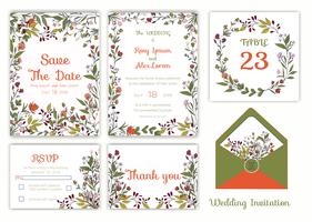 Invitation de mariage, faites gagner la date, carte de RSVP, carte de remerciement