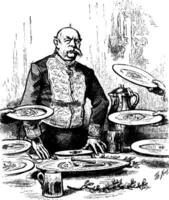 bismarck après le dîner discours, ancien illustration vecteur