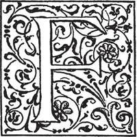 F, initial, ancien illustration vecteur