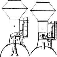 dispositif pour contrôler Brouillon dans locomotives, ancien illustration. vecteur