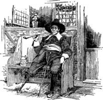 peter struyvesant dans Nouveau Amsterdam,ancien illustration vecteur