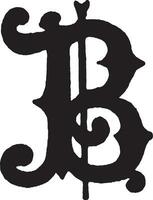 b, médiéval, ancien illustration vecteur