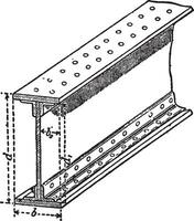 poutre, ancien illustration. vecteur