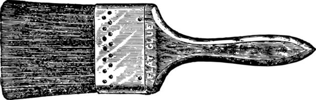 plat la colle brosse ancien illustration. vecteur