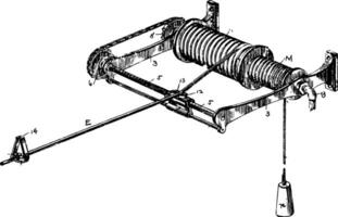 levage et convoyer appareil ancien illustration. vecteur