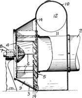 centrifuge ventilateur ancien illustration. vecteur