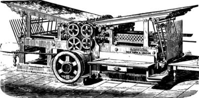 double cylindre presse ancien illustration. vecteur