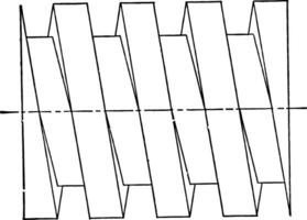 carré fil vis linéaire mouvement ancien gravure. vecteur
