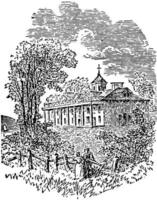 mt. vernon ancien illustration. vecteur