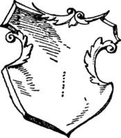allemand bouclier est une réintroduction de le manteau de bras, ancien gravure. vecteur