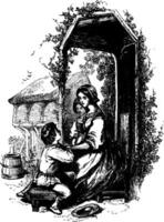 consolant femme ancien illustration. vecteur