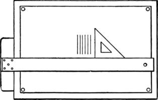 dessin verticale parallèle lignes, cercles sur le même côté de le doubler, ancien gravure. vecteur