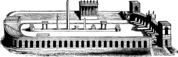 romain aqueduc, plus caractéristique Caractéristiques de romain architecture, ancien gravure. vecteur