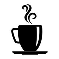 café tasse icône. tasse de chaud boire, agresser de café, thé etc. café tasse avec vapeur vecteur icône.
