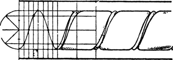 tordu corde perle moulage, Accueil dépôt, ancien gravure. vecteur