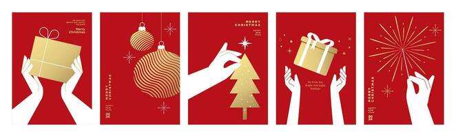 affaires Noël et Nouveau année cartes. vecteur illustration concepts pour salutation carte, fête invitation carte, arrière-plan, affiche, site Internet bannière, social médias bannière, commercialisation matériel.