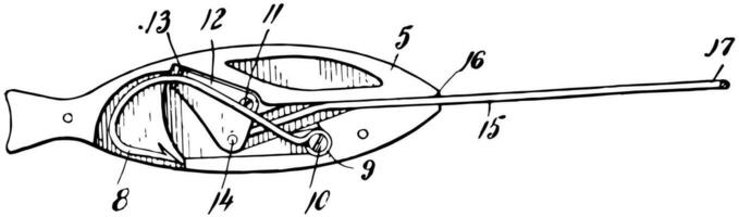 poisson appât ancien illustration. vecteur