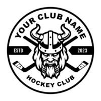 vikings le hockey mascotte logo modèle vecteur