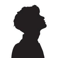 homme silhouette, noir et blanc vecteur