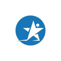 modèle de logo et de symboles de soins de personnes de succès d'étoile vecteur