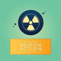 nationale radon action mois conception modèle bien pour fête usage. radon icône conception. vecteur eps dix. bannière modèle.