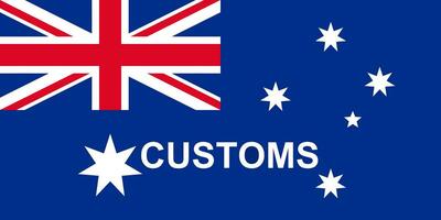australien douane drapeau 1988 2015 vecteur
