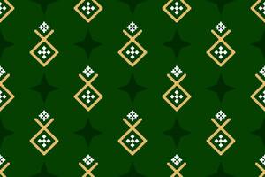 vert traverser point coloré géométrique traditionnel ethnique modèle ikat sans couture modèle frontière abstrait conception pour en tissu impression tissu robe tapis rideaux et sarong aztèque africain Indien indonésien vecteur