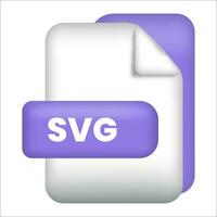 svg fichier format icône. svg fichier format 3d rendre icône avec transparent Contexte. svg fichier format document Couleur icône vecteur