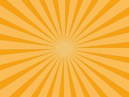 sunburst des rayons Orange Contexte. rayon de soleil étoile éclatement. vecteur illustration