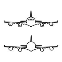 ligne avion ou avion icône. avion logo. avion icône application. plat minimal vecteur silhouette