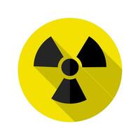 danger icône .ionisant radiation danger. avertissement vecteur signe. vecteur illustration