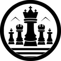 échecs, noir et blanc vecteur illustration