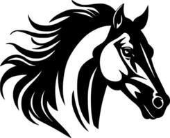 cheval, noir et blanc vecteur illustration