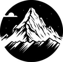 montagnes, minimaliste et Facile silhouette - vecteur illustration