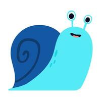 bleu escargot animal vecteur illustration