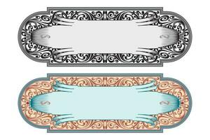 main tiré horizontal bannières ensemble avec rétro style rubans décoration éléments isolé vecteur illustration