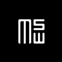 MSW lettre logo vecteur conception, MSW Facile et moderne logo. MSW luxueux alphabet conception