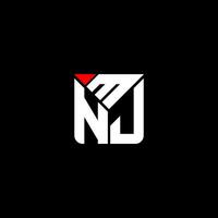 mnj lettre logo vecteur conception, mnj Facile et moderne logo. mnj luxueux alphabet conception