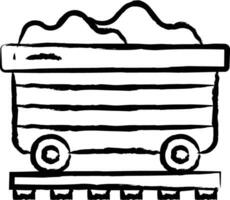 wagon main tiré vecteur illustration