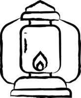 lanterne main tiré vecteur illustration