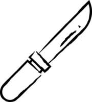 couteau main tiré vecteur illustration
