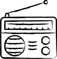 radio main tiré vecteur illustration