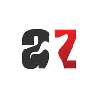 initiale lettre une z avec gazelle conception vecteur