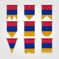 drapeau arménien sous différentes formes, drapeau arménien sous différentes formes vecteur