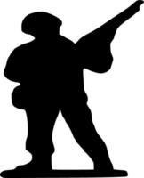 soldat silhouette vecteur sur blanc Contexte